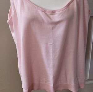 Pale pink knit tank/shell